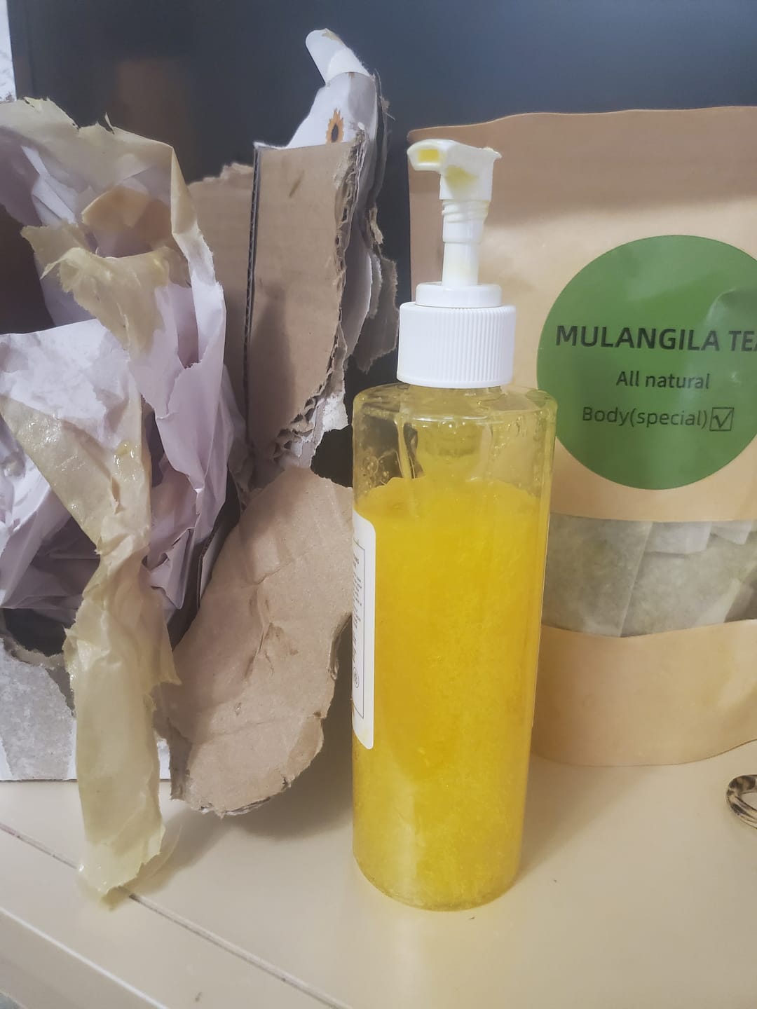 Customer photo review of Turmeric Glow wash for black spots,acne & glow