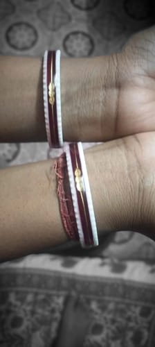 Customer photo review of Red – “Crimson Charm Women’s Bangle” (Pack of 1 Pair) (2 pis)
