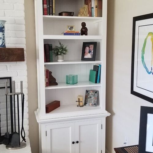 Customer photo review of Halifax Slim Hutch Bookcase - White