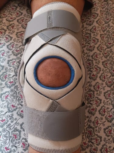 Customer photo review of Neoprene Hinged Patella Knee Brace | Provides moderate support & stability to the Knee - (CLOSED TYPE) - Grey (Single Piece)