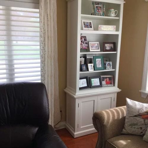 Customer photo review of Halifax Slim Hutch Bookcase - White