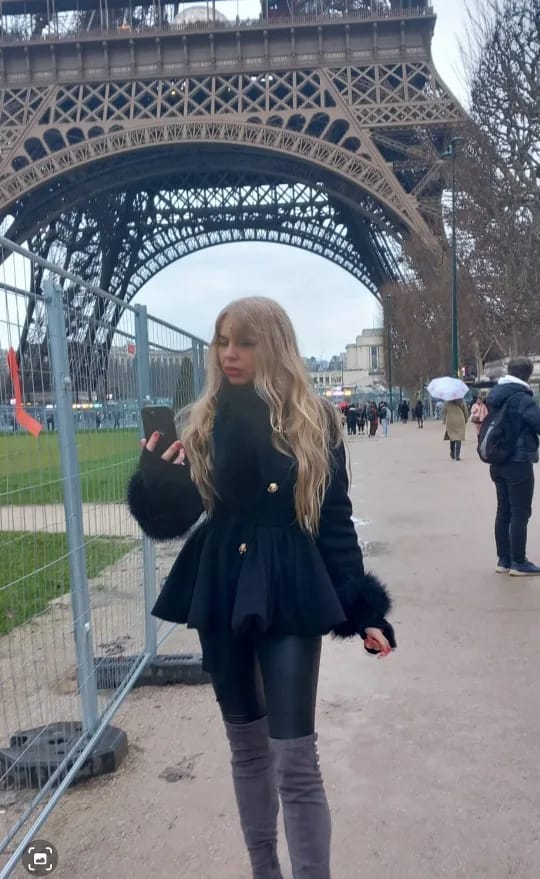 Customer photo review of Woolen Coat Slim-Waist Mid-Length — Black | KIMLUD
