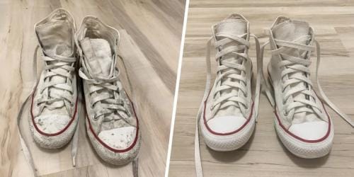 Customer photo review of Sac de Lavage Chaussures – Nettoyez sans effort