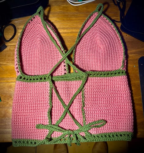 Customer photo review of Lilly Top Crochet Pattern