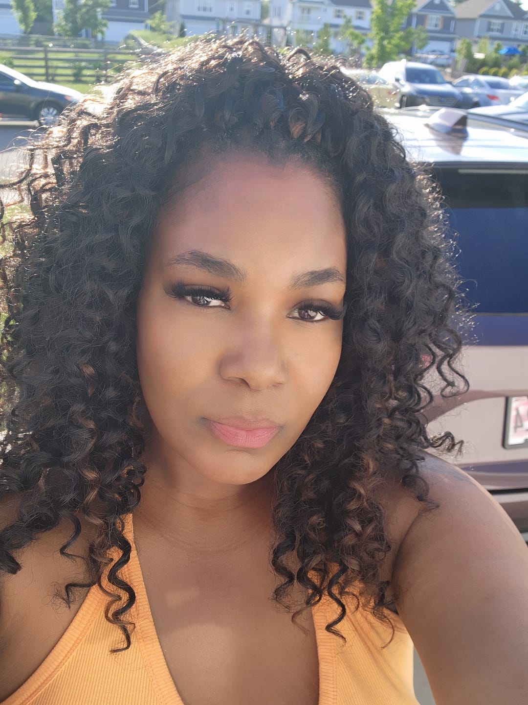 Customer photo review of Outre X-Pression 4 In 1 Pre Loop Crochet Braid BAHAMAS CURL 14 Inch