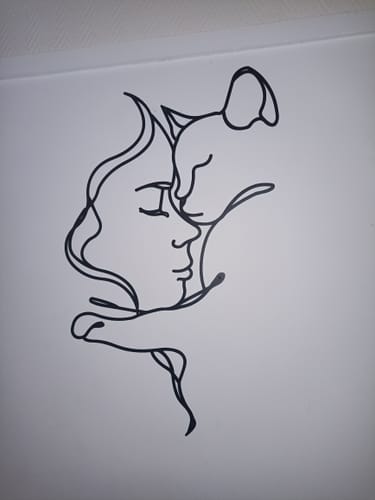 Customer photo review of Décoration Murale Métal - Amoureux des chats