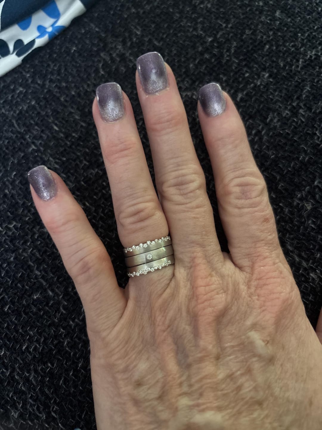 Customer photo review of Forever Bond Floral Ring Set