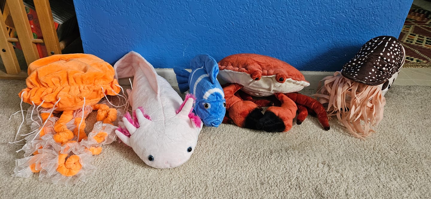 Customer photo review of Pink Axolotl Soft Stuffed Plush Toy