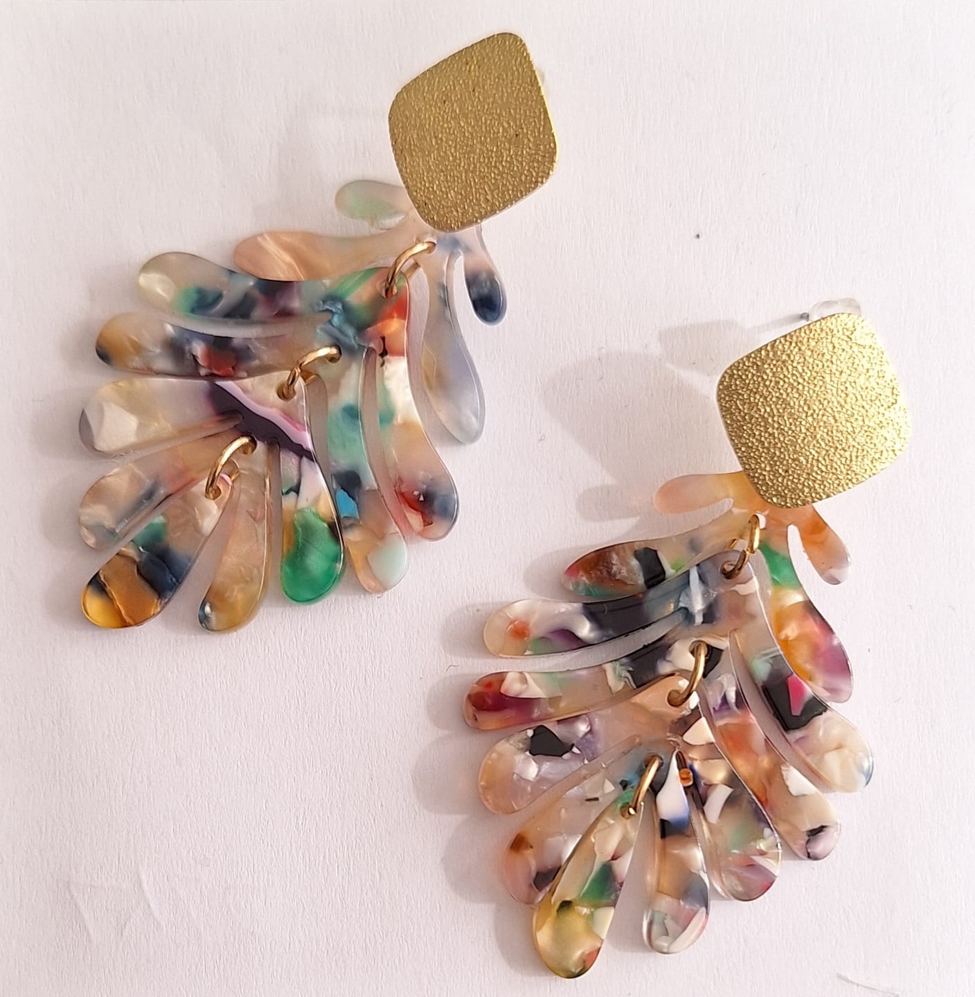 Customer photo review of Statement Ohrringe *COLOURFUL LEAVES*