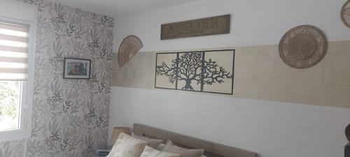 Customer photo review of Décoration murale en métal moderne - Triptyque Arbre De Vie (P01)