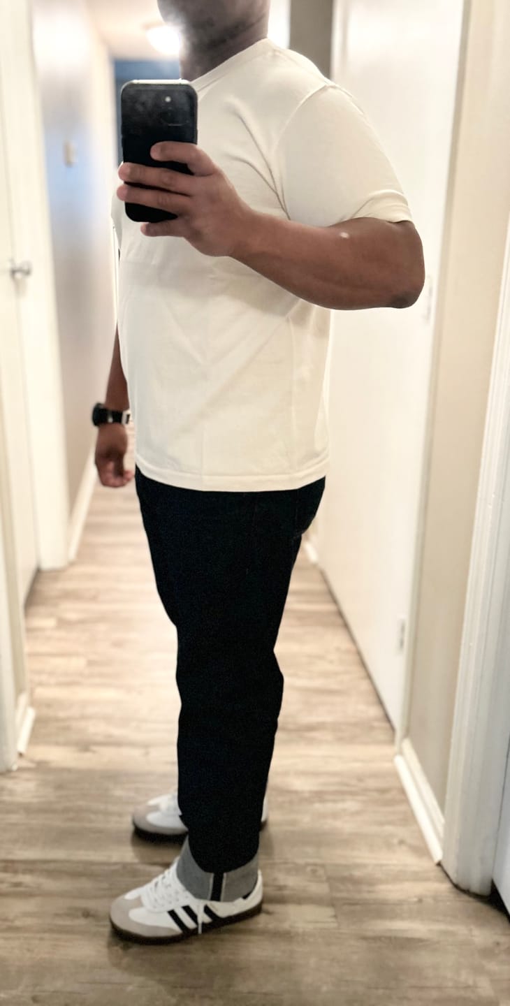 Customer photo review of Loopwheel Tubular Athletic T-Shirt - Apricot