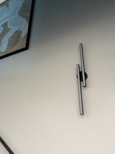 Customer photo review of Dimmable 2-Light Long Strip Linear LED Flush Mount