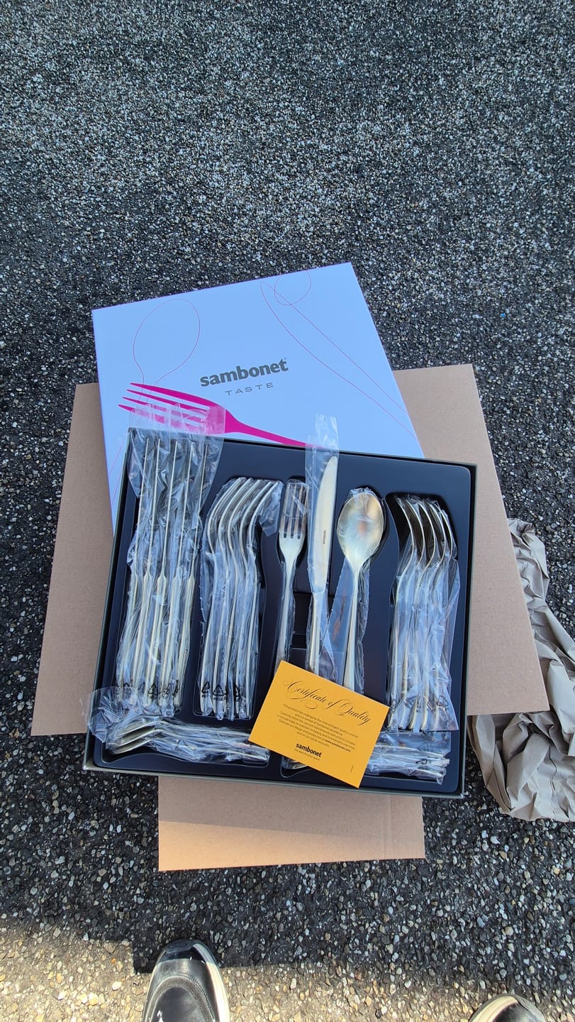 Customer photo review of Sambonet Bestekset Taste - Antique Champagne - 24 delig / 6 personen