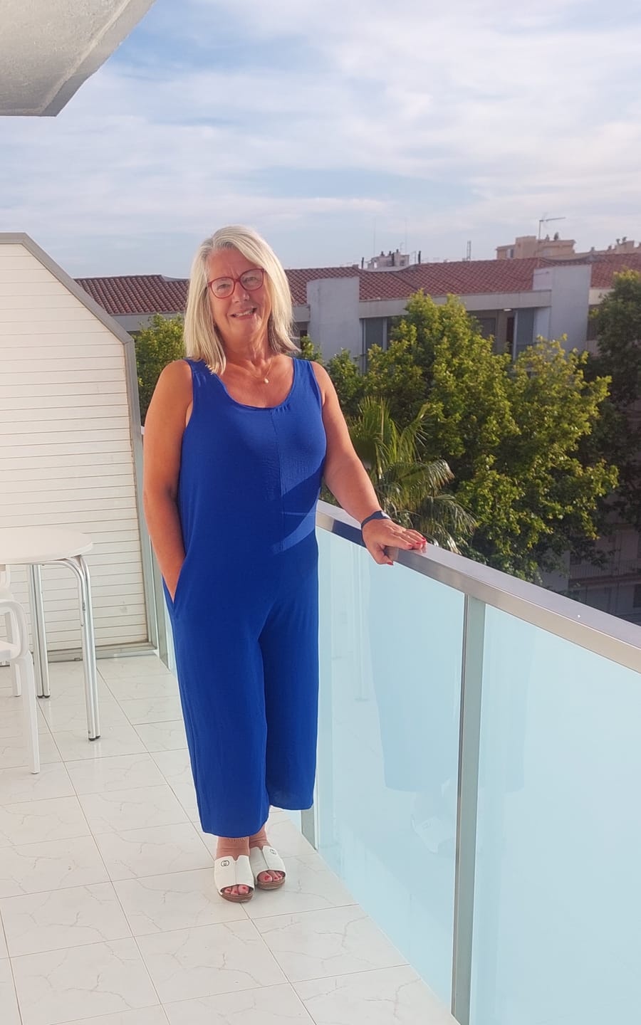Customer photo review of Plain Italian Stretch Crepe Polyester Fabric