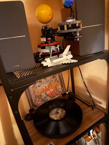 Customer photo review of R1280T Powered Bookshelf Speakers (Certified Refurbished)