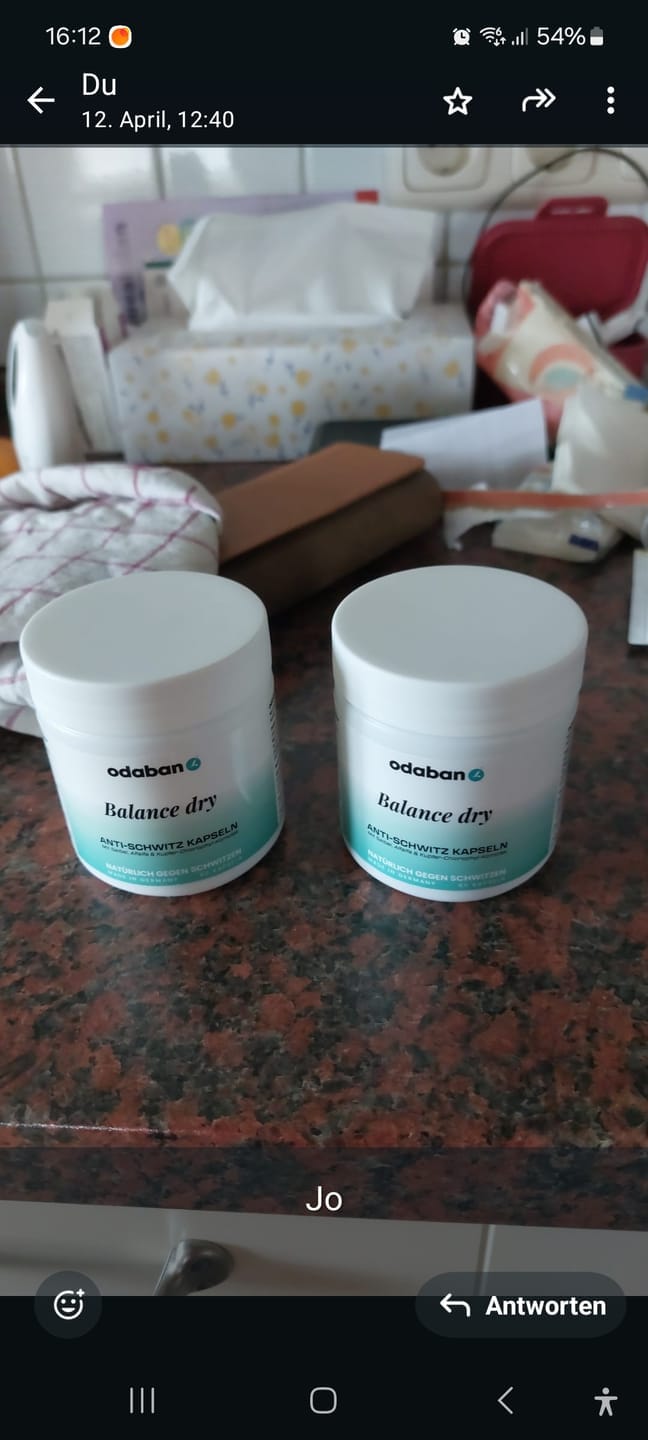 Customer photo review of odaban® Balance dry - Anti-Schwitz Kapseln I Abo