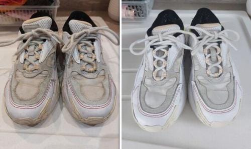 Customer photo review of Sac de Lavage Chaussures – Nettoyez sans effort