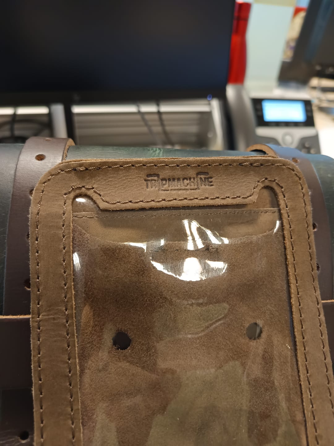 Customer photo review of phone pouch