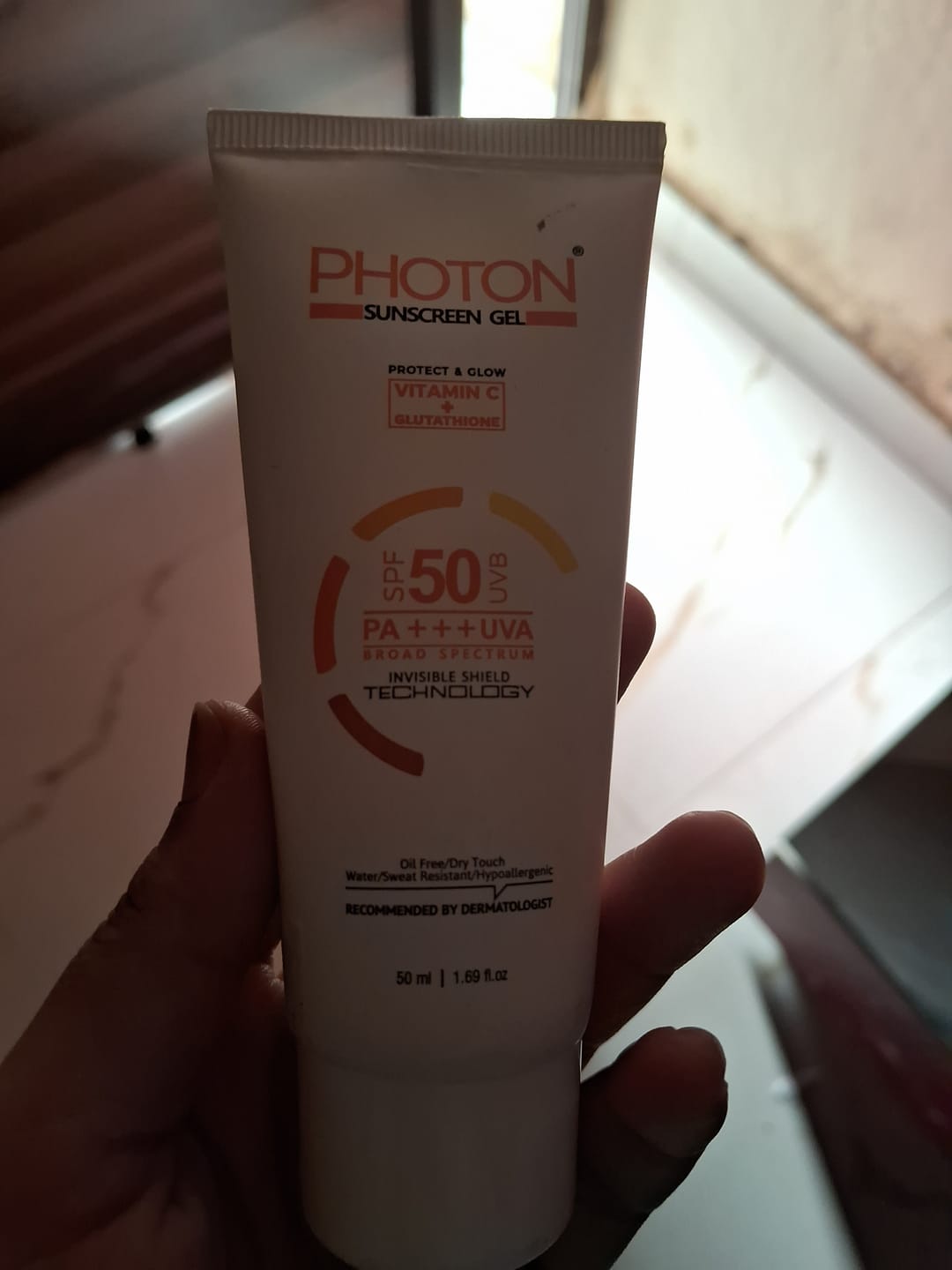 Customer photo review of Aclaris Photon Sunscreen Gel SPF 50 PA+++