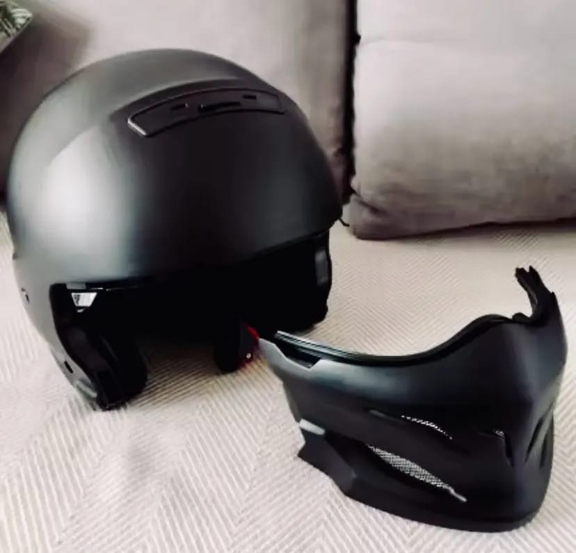 Customer photo review of 'Air Force' Open Helmet with Retractable Visor