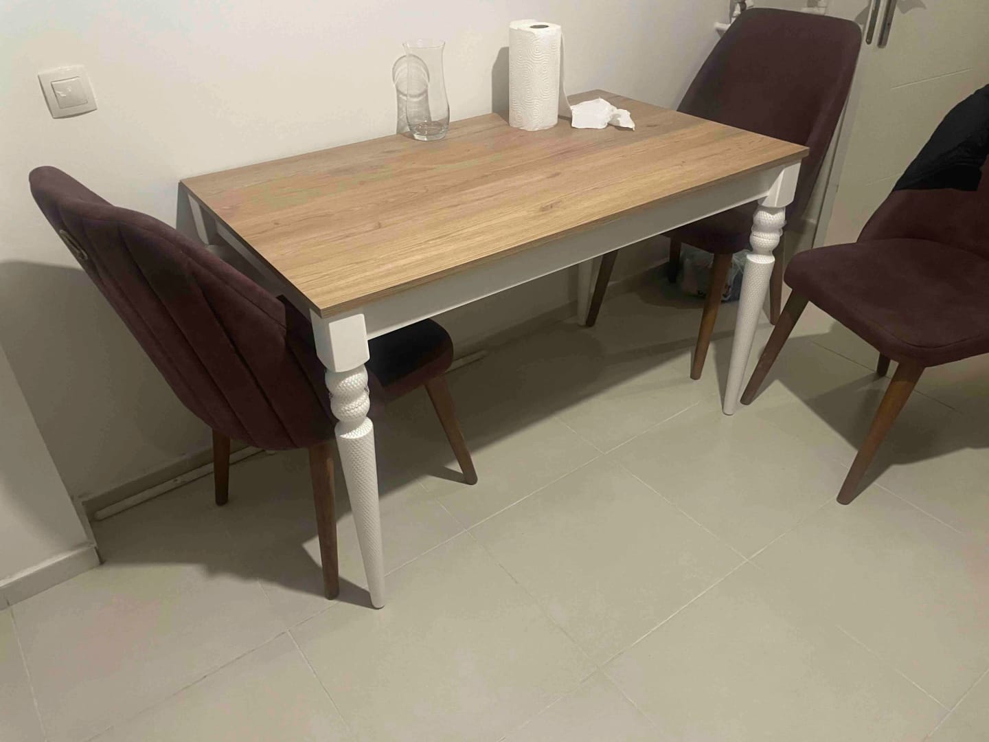 Customer photo review of Rani JA104 Mutfak Masası Yemek Masası Sepet Ceviz - Beyaz