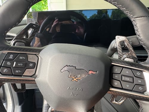 Customer photo review of 2024+ Mustang Real Carbon Fiber Paddle Shifter Extensions