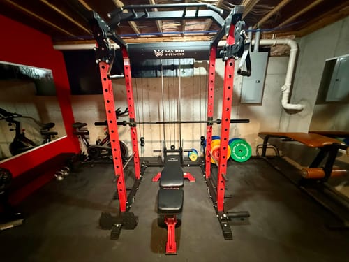Customer photo review of Major Fitness All-In-One Home Gym Power Rack Package PLM03