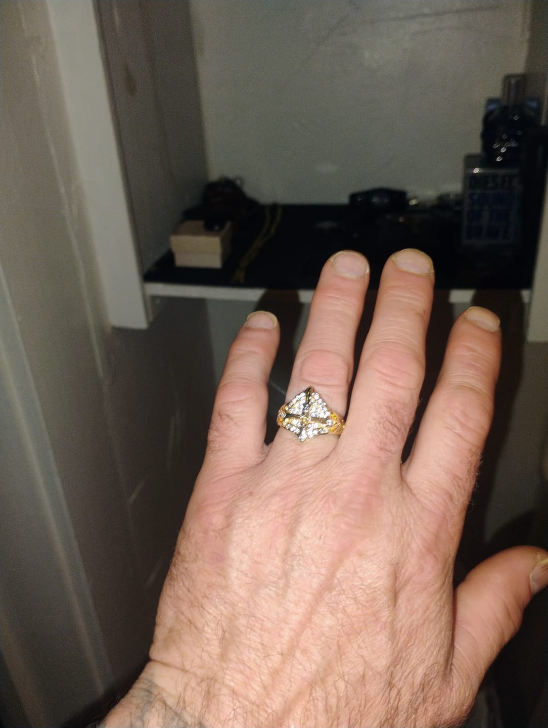 Customer photo review of FREE Today: Divine Shield Crucifix Luxurious Ring: A Bold Testament of Faith and Devotion
