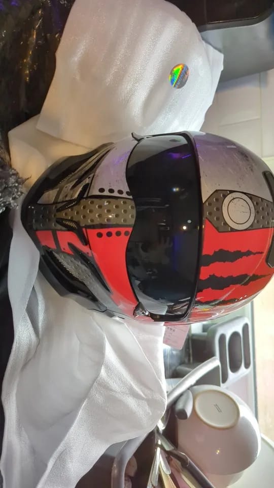 Customer photo review of 'Air Force' Open Helmet with Retractable Visor