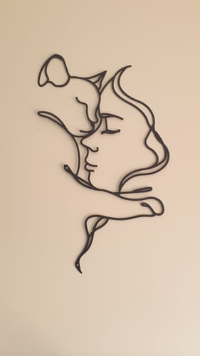 Customer photo review of Décoration Murale Métal - Amoureux des chats