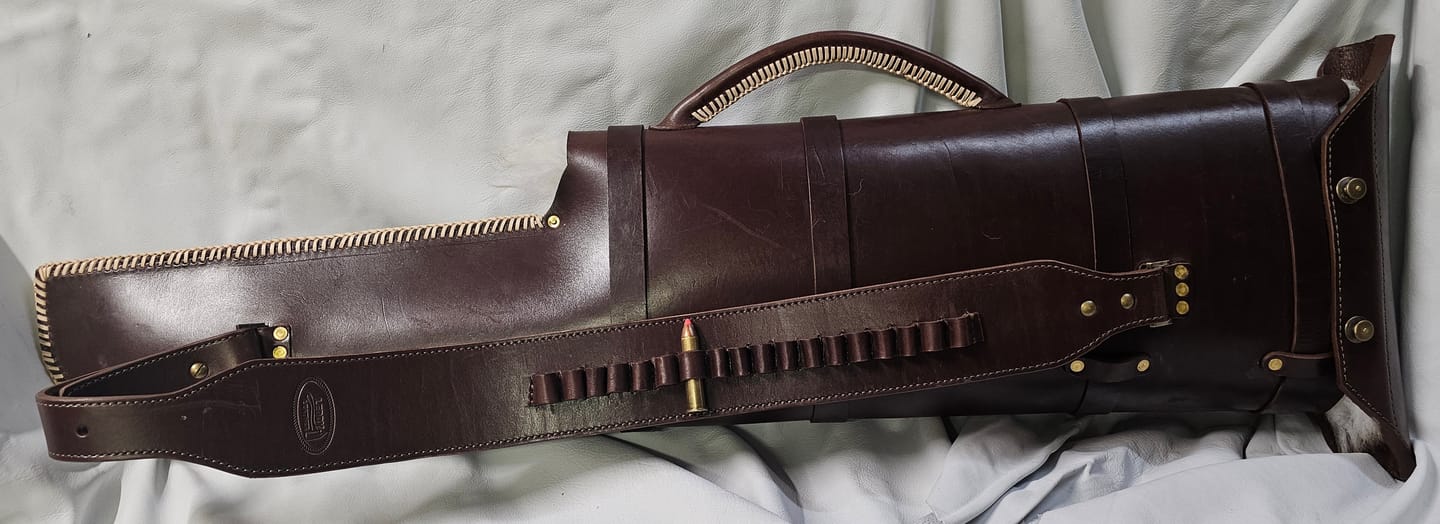 Customer photo review of Leather Cartridge Loops Stitching Guide - Free Printable Template