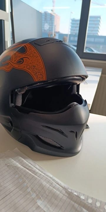 Customer photo review of 'Air Force' Open Helmet with Retractable Visor