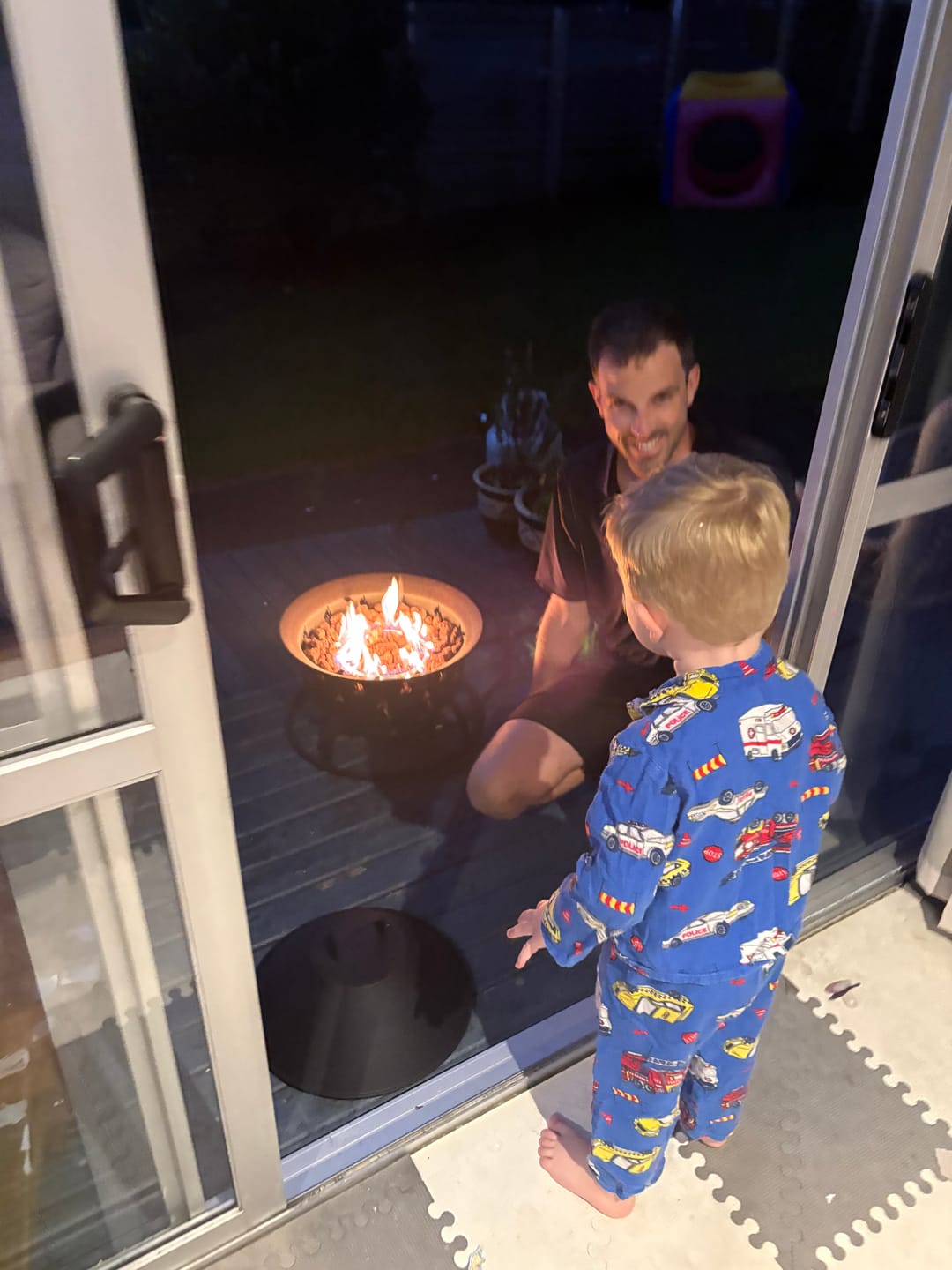 Customer photo review of Portable Outdoor Gas Fire Pit