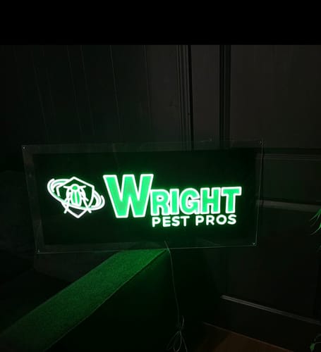 Customer photo review of Wright Pest Pros - Premium Neon Artwork