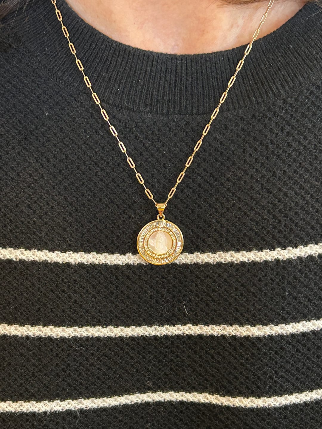 Customer photo review of Mother Mary Necklace