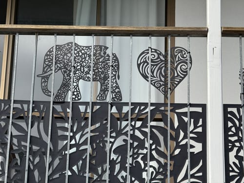 Customer photo review of Floral Mandala Elephant Wall Décor