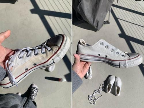 Customer photo review of Sac de Lavage Chaussures – Nettoyez sans effort