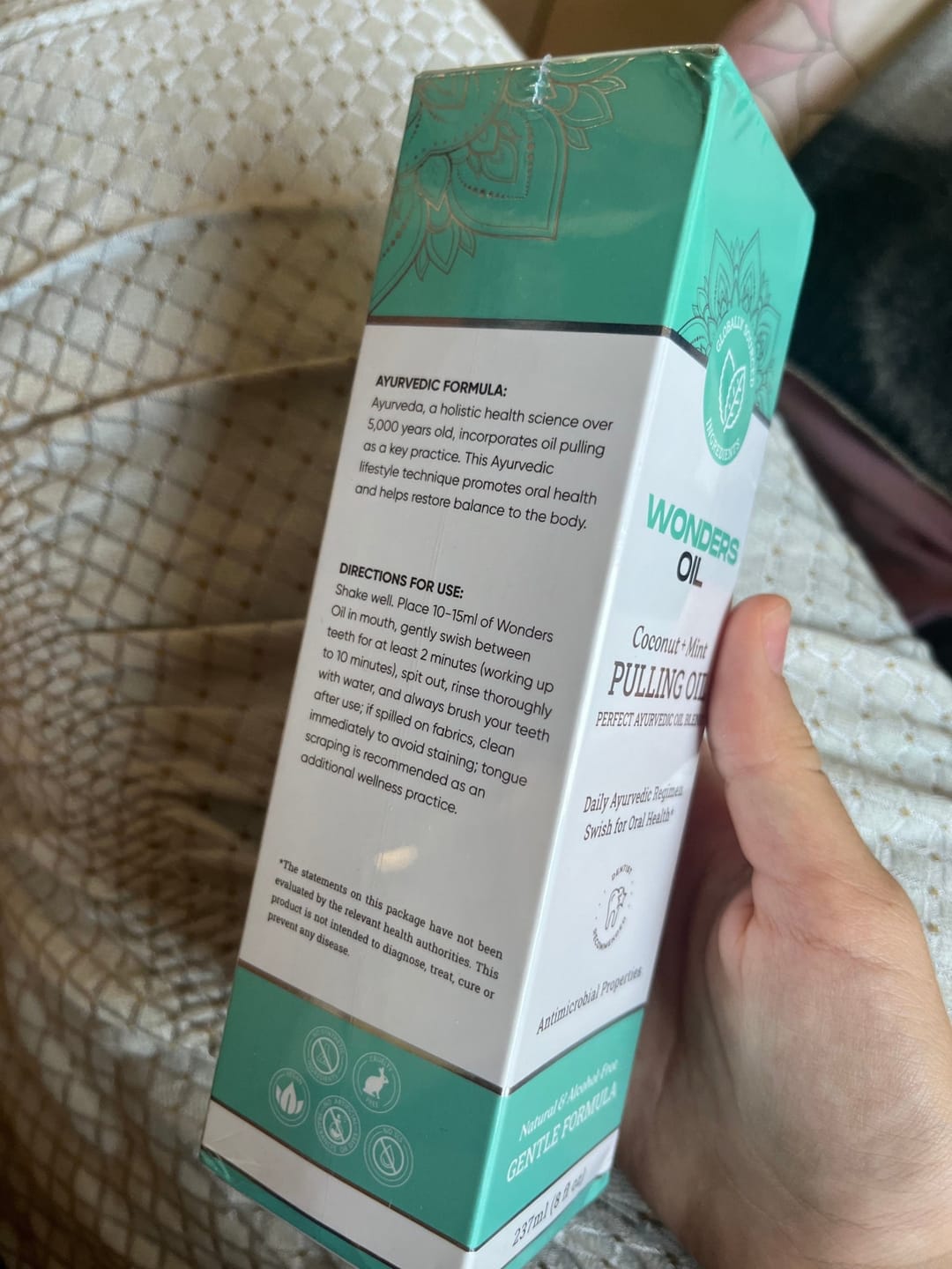Customer photo review of Wonders Oil - משיכת שמן שטיפת פה טבעית