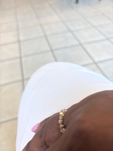 Customer photo review of EARTHSTONE STRETCH RING - ROSE GOLD