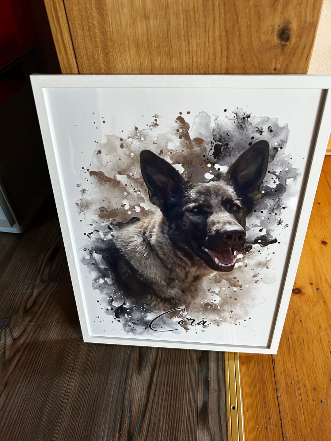 Customer photo review of Tierisches Wasserfarben Hunde Portrait