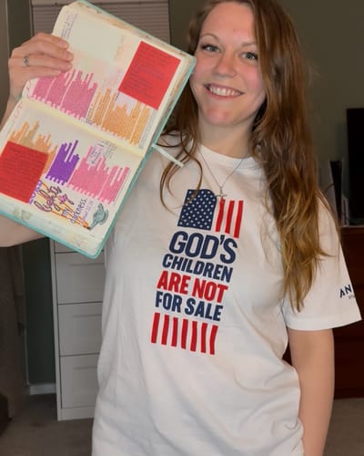 Customer photo review of Sound of Freedom "God's Children" T-Shirt