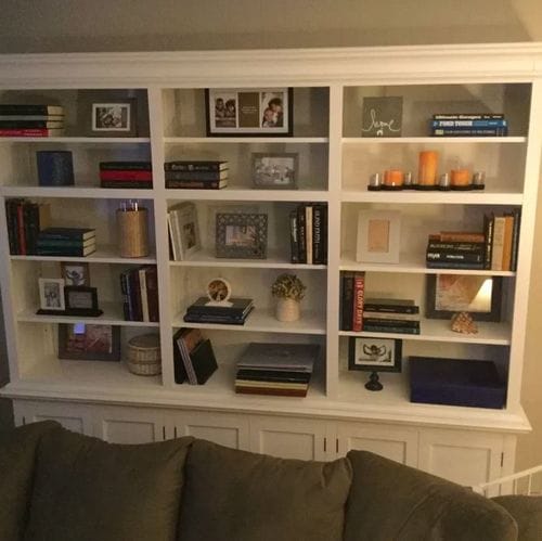 Customer photo review of Halifax Large Hutch Bookcase - White