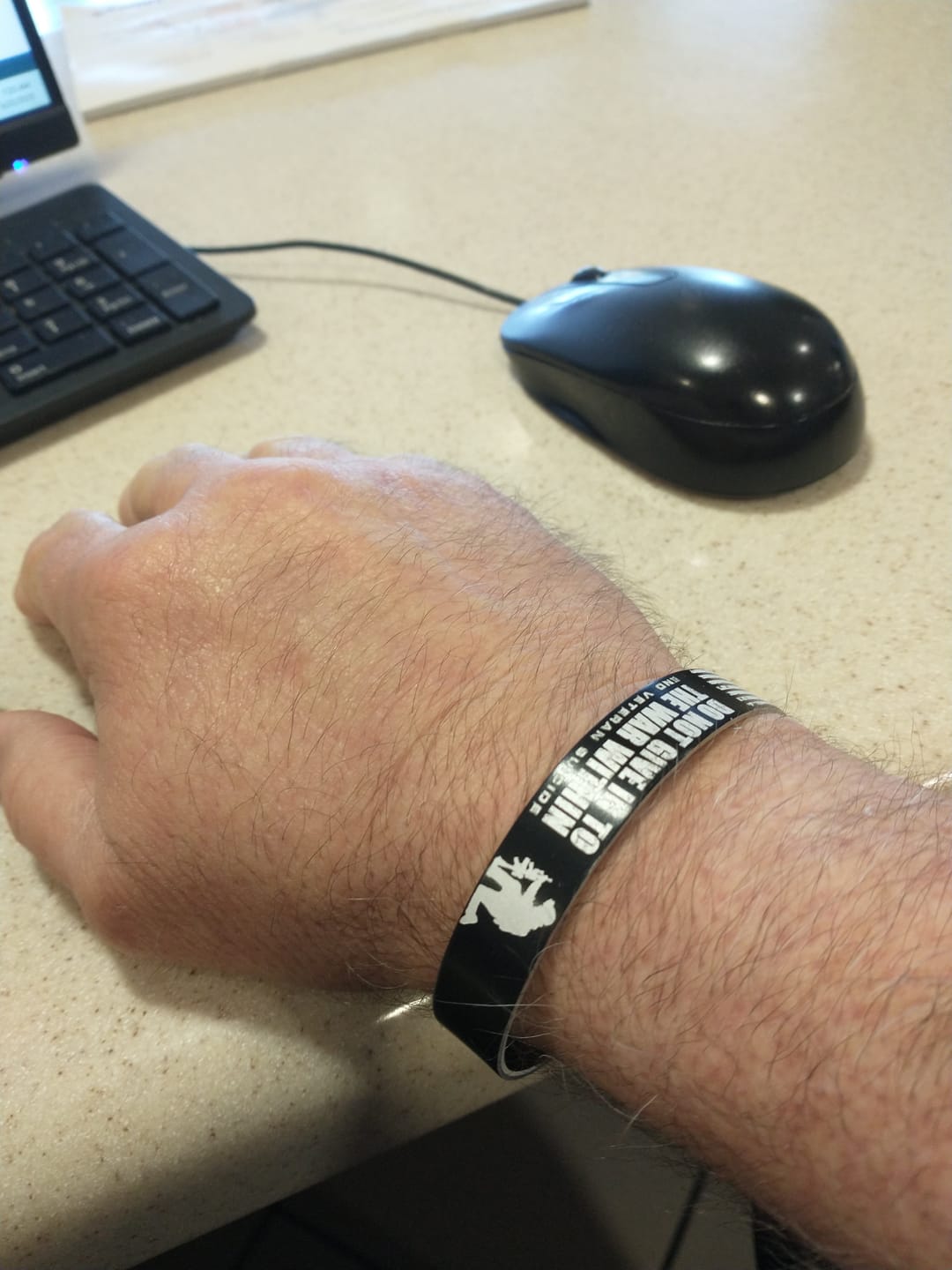 Customer photo review of Do Not Give In Bracelet