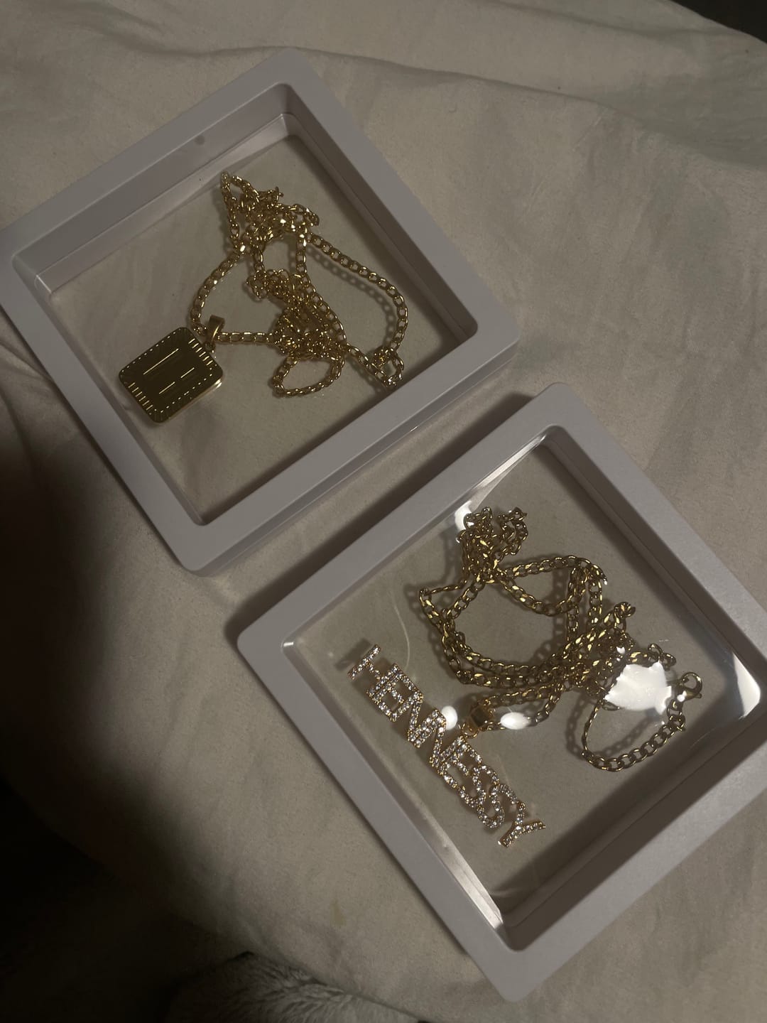 Customer photo review of Iced Arial Name Chain
