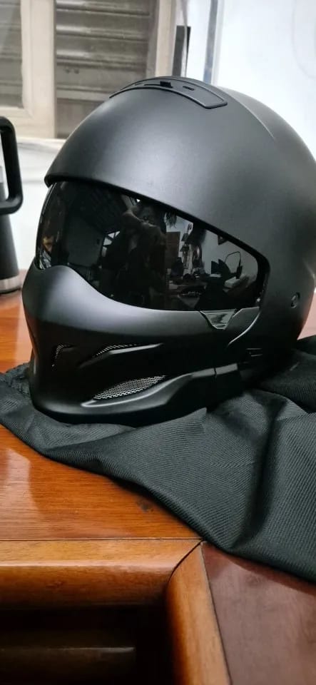 Customer photo review of 'Air Force' Open Helmet with Retractable Visor