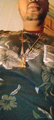 Customer photo review of FREE HipHopBling Gold Sitting Buddha Pendant and Franco Chain