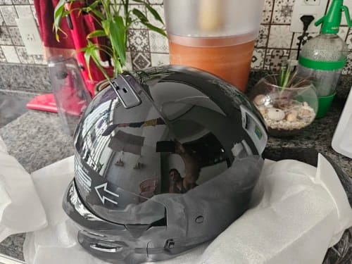 Customer photo review of 'Air Force' Open Helmet with Retractable Visor