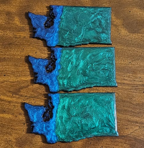 Customer photo review of Unfinished Wood Washington Shape - State - Craft - up to 46" DIY