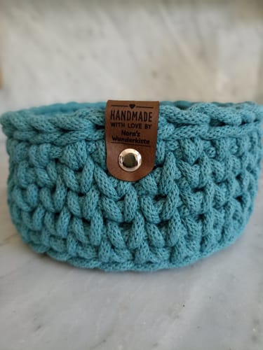 Customer photo review of Label-Set "Handmade" - Creme - CS0016 - für Häkelkörbe etc.