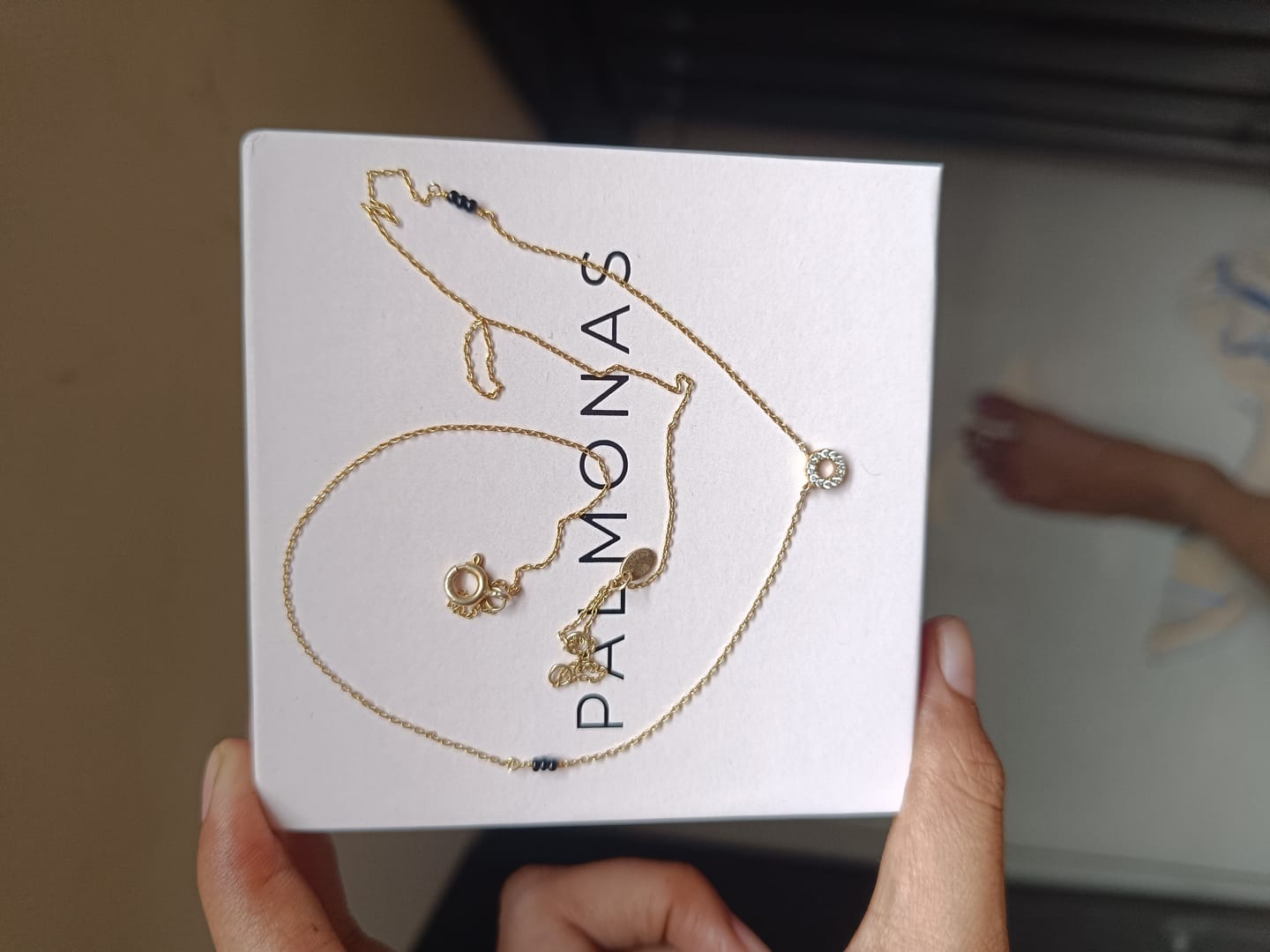 Customer photo review of Saraswathi Diamond Mangalsutra | BIS Hallmarked | 18k Gold Vermeil